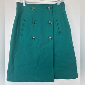 Banana Republic Dark Green A-Line Skirt